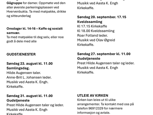 Helgenytt fredag 21. august 2026